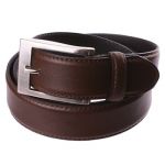 Ceinture en cuir marron, intérieur cuir noir