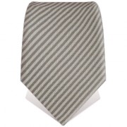 Cravate rayée gris et gris foncé