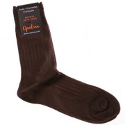 Chaussettes marrons à côtes