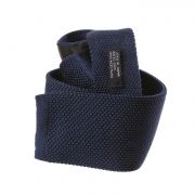 Cravate tricot en soie marine