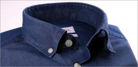 Chemise en jean à col boutonné