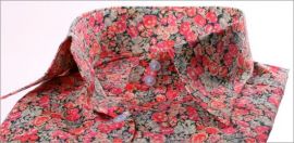 Chemisier en tissu Liberty à fleurs roses