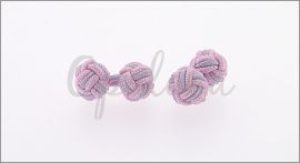 Passementerie rose et grise
