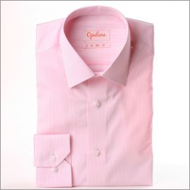 Chemise à fines rayures roses et blanches