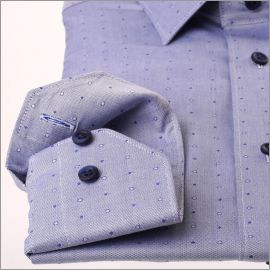 Chemise bleue à pois