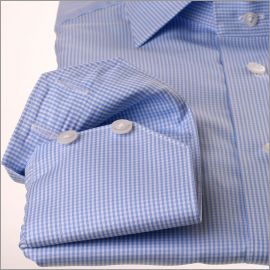 Chemise vichy bleu ciel