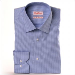 Chemise pied-de-poule bleue et bleu ciel