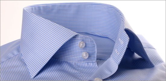Chemise vichy bleu ciel