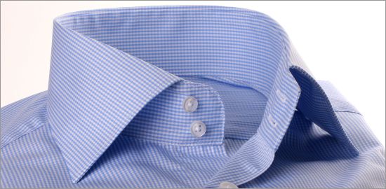 Chemise vichy bleu ciel