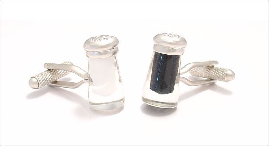 Salt and pepper cufflinks
