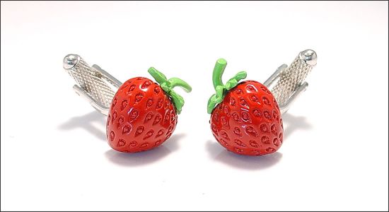 Strawberry cufflinks