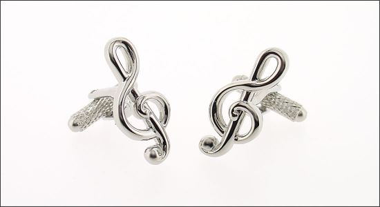 Treble clef cufflinks