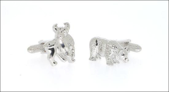 Bull and bear cufflinks