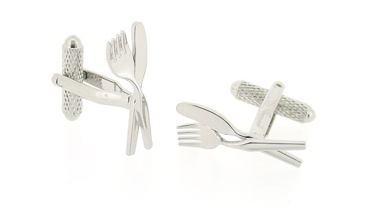 Knife and fork cufflinks