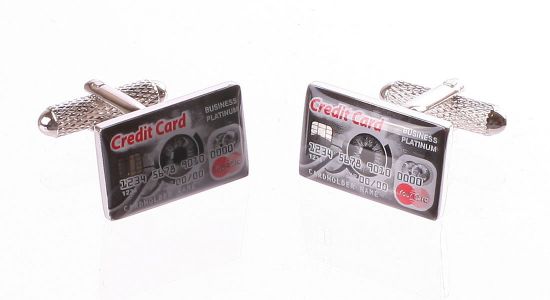 Credit card cufflinks