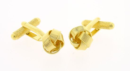 Gold knot cufflinks