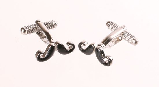 Boutons de manchette moustache