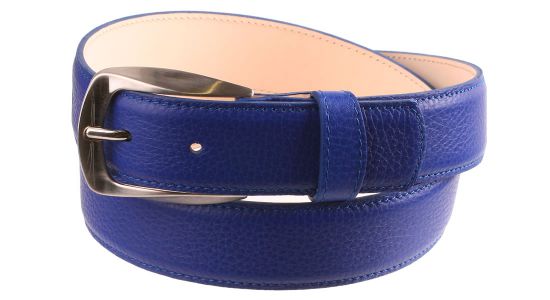 Ceinture en cuir bleu électrique