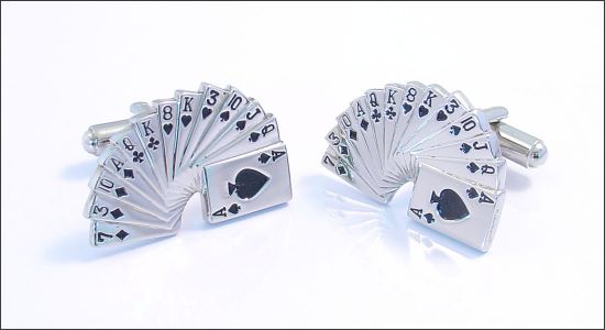 Pack of cards cufflinks