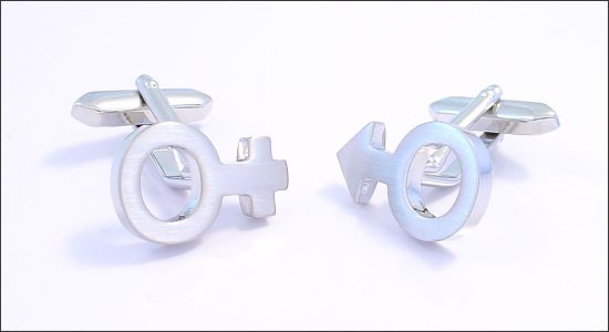 Man-woman symbols cufflinks