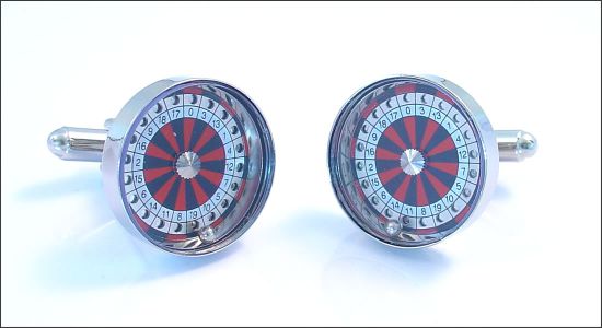 Roulette wheel cufflinks