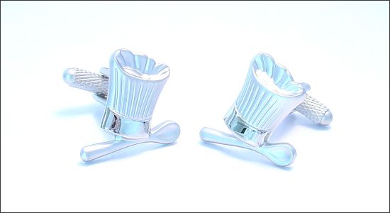 Chefs hat & spoon cufflinks