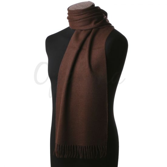 Echarpe en cachemire marron