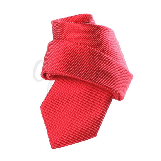 Cravate rouge orangée