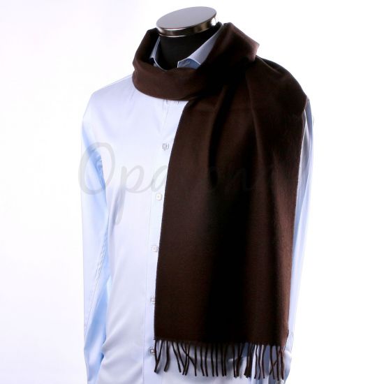 Echarpe en cachemire marron foncé