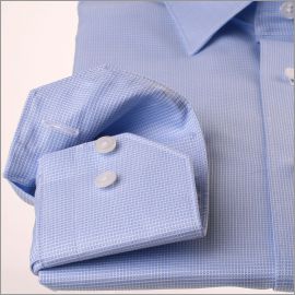 Chemise à petits carrés bleu ciel