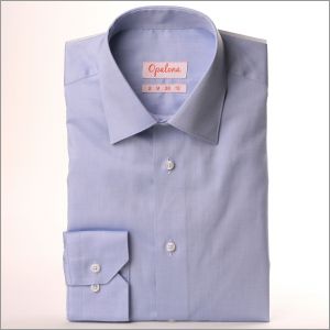 Chemise fin oxford bleu gris