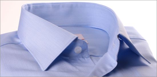 Chemise fil à fil bleu ciel
