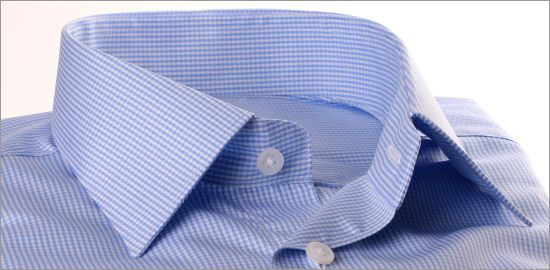 Chemise vichy bleu ciel